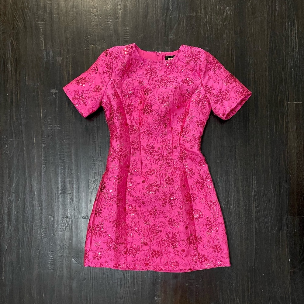 Fashion Nova Pink Embroidered Dress - Size S